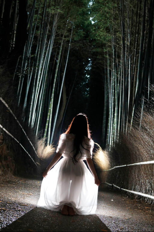 Newダンサーフォト　ダンサーのプロフィール写真　ロケフォト　逆光が美しい