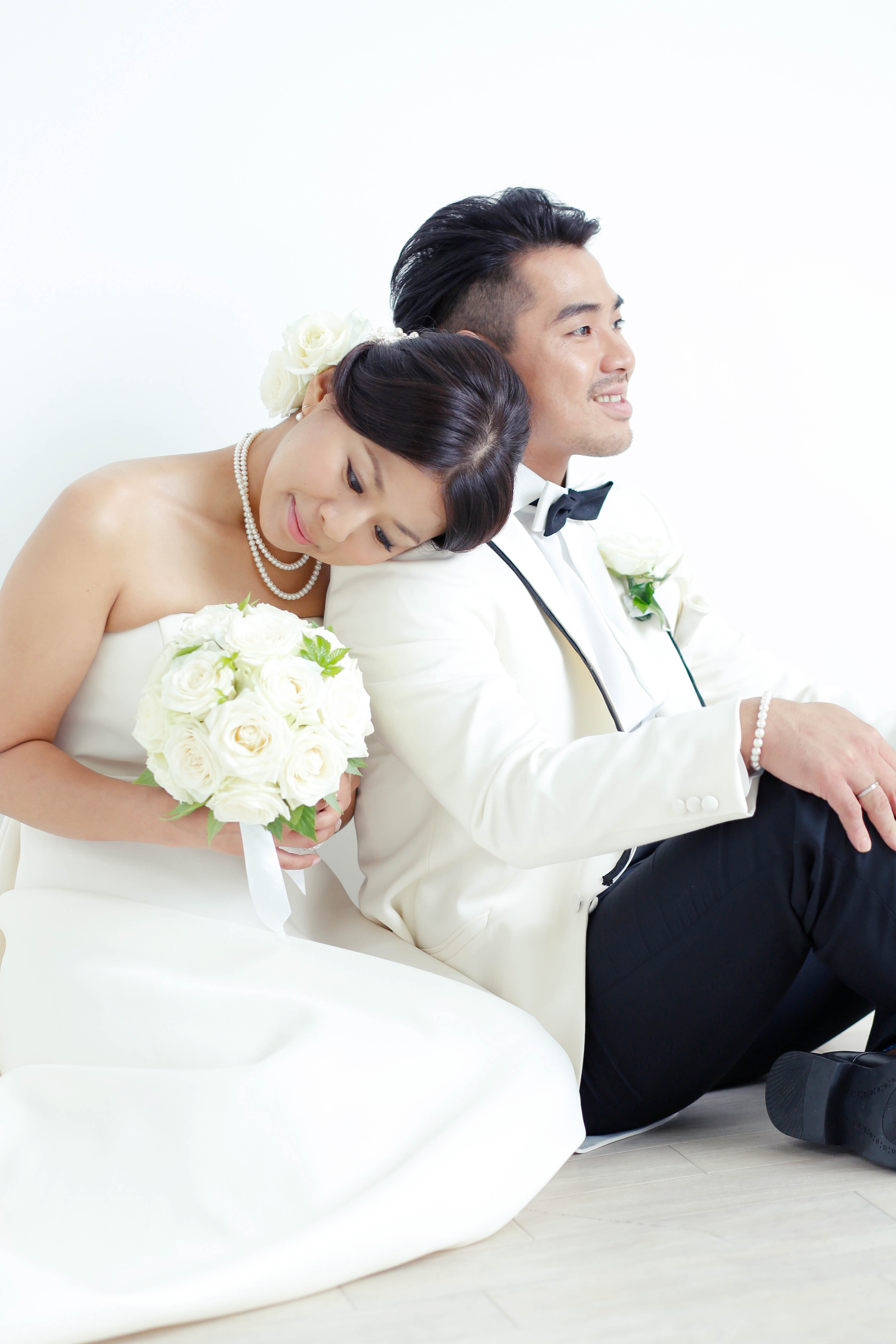 ブライダルフォト　前撮り　スタジオ撮影