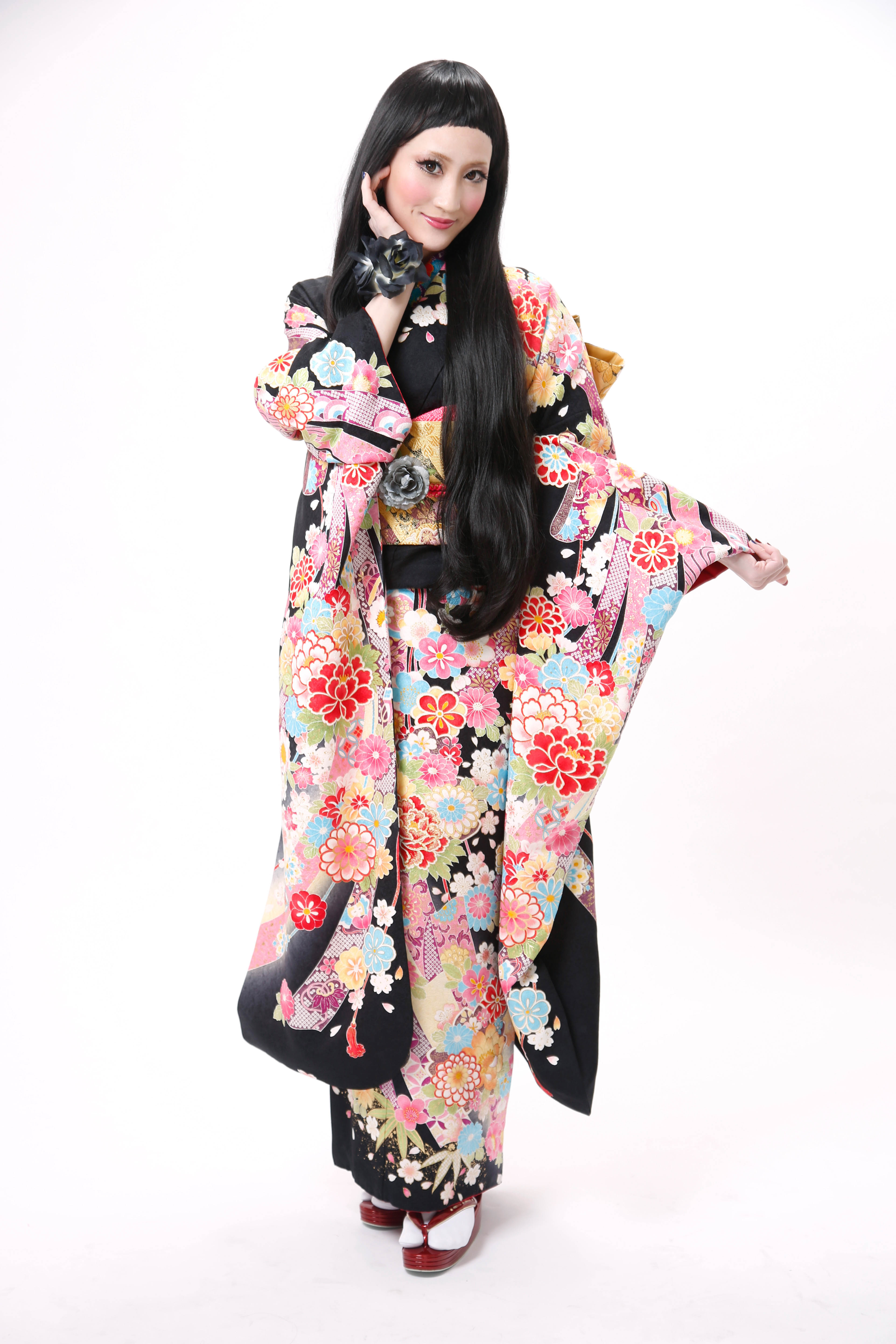 卒業式・成人式記念撮影　着物で