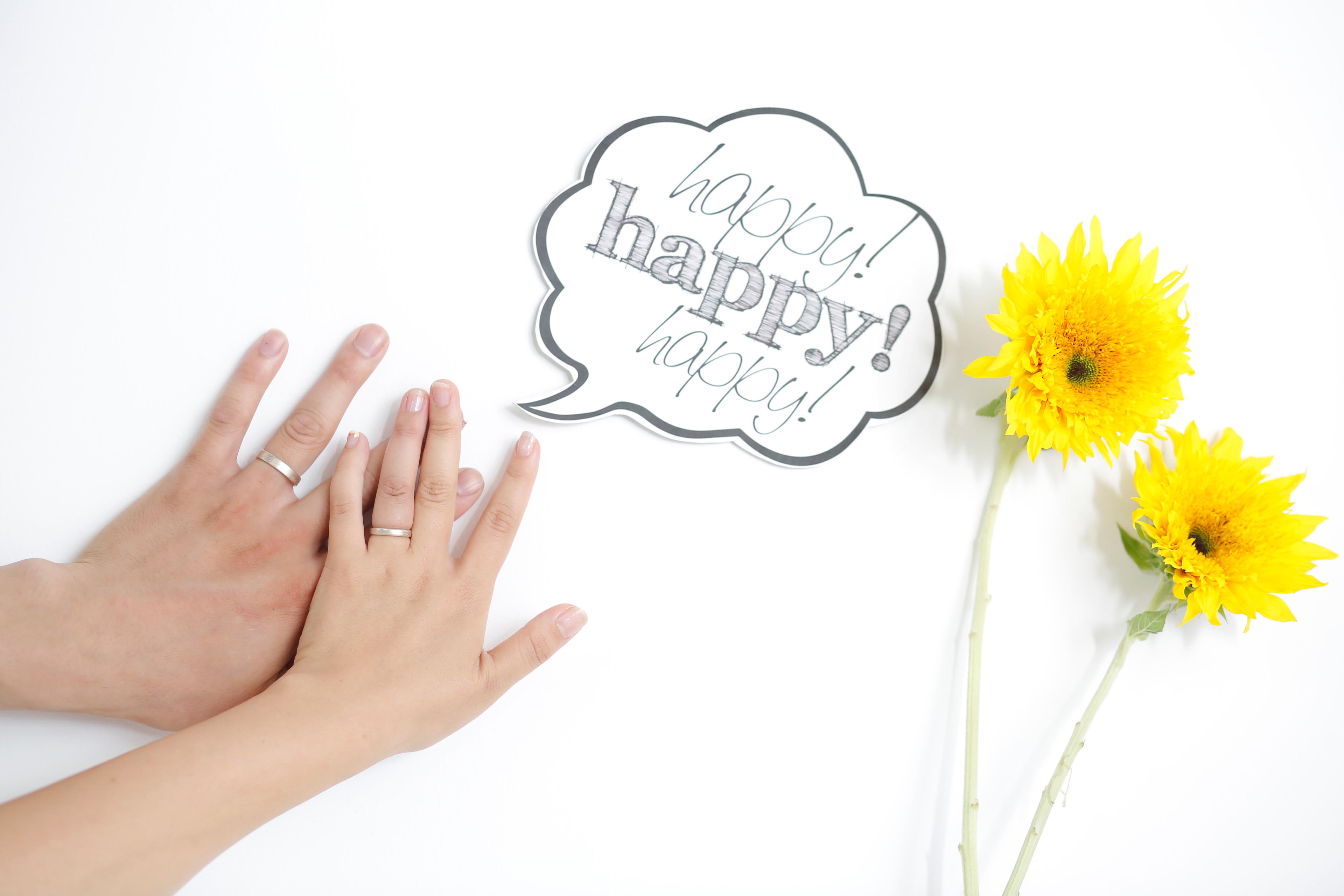 ファミリーフォト　二人で記念に写真撮影