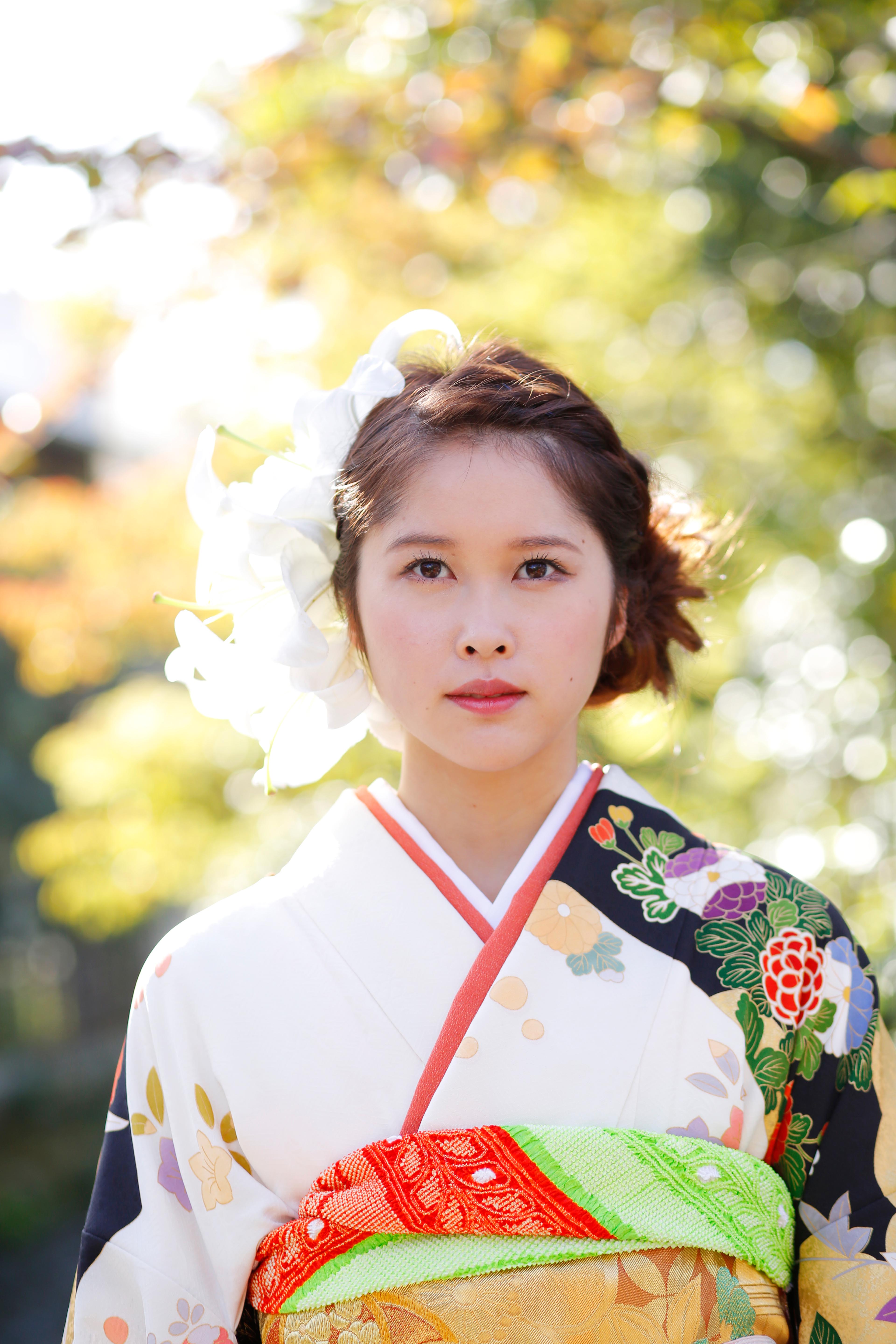 卒業式・成人式記念　着物でポートレート撮影