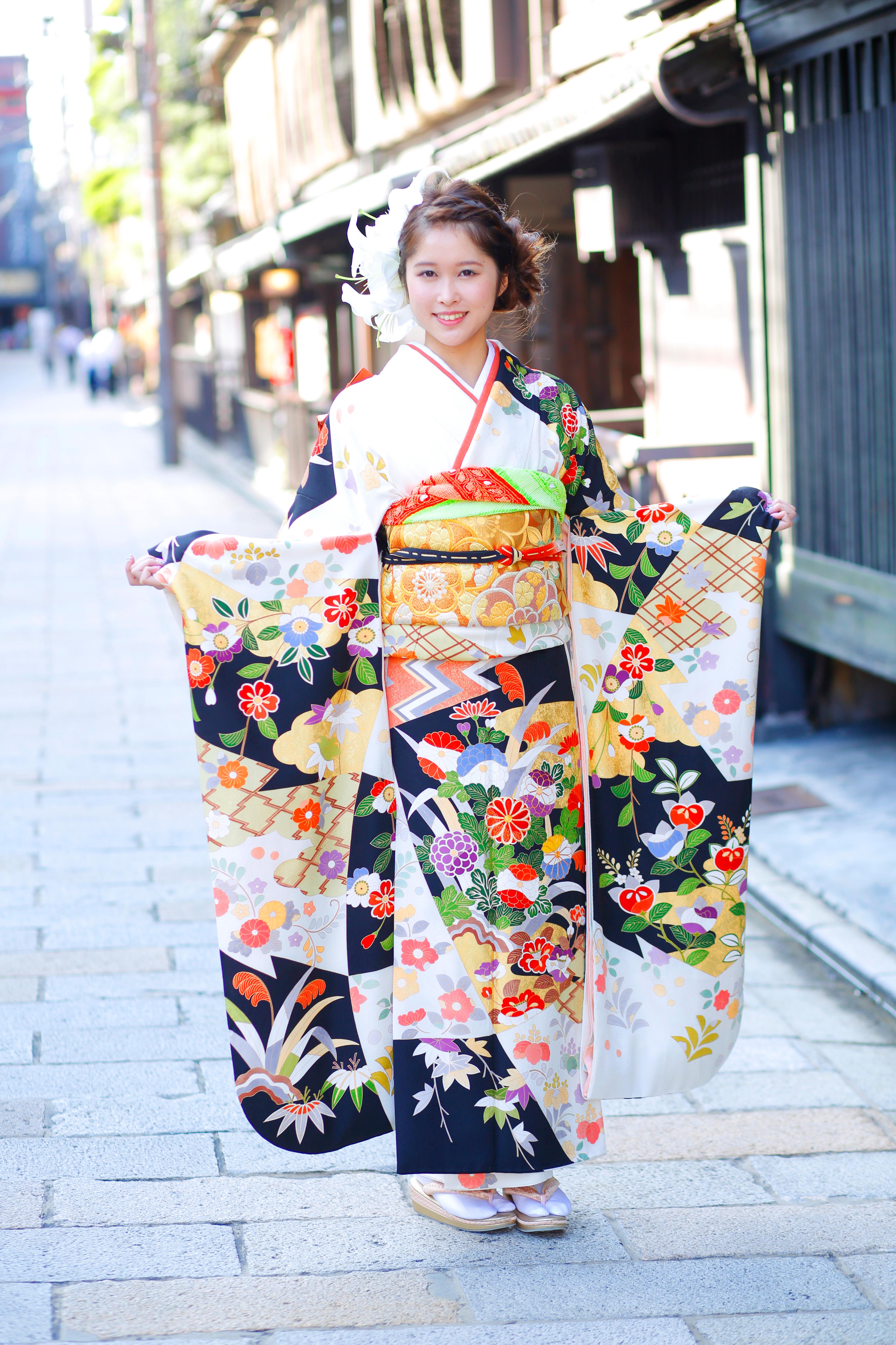 卒業式・成人式記念　着物でポートレート撮影