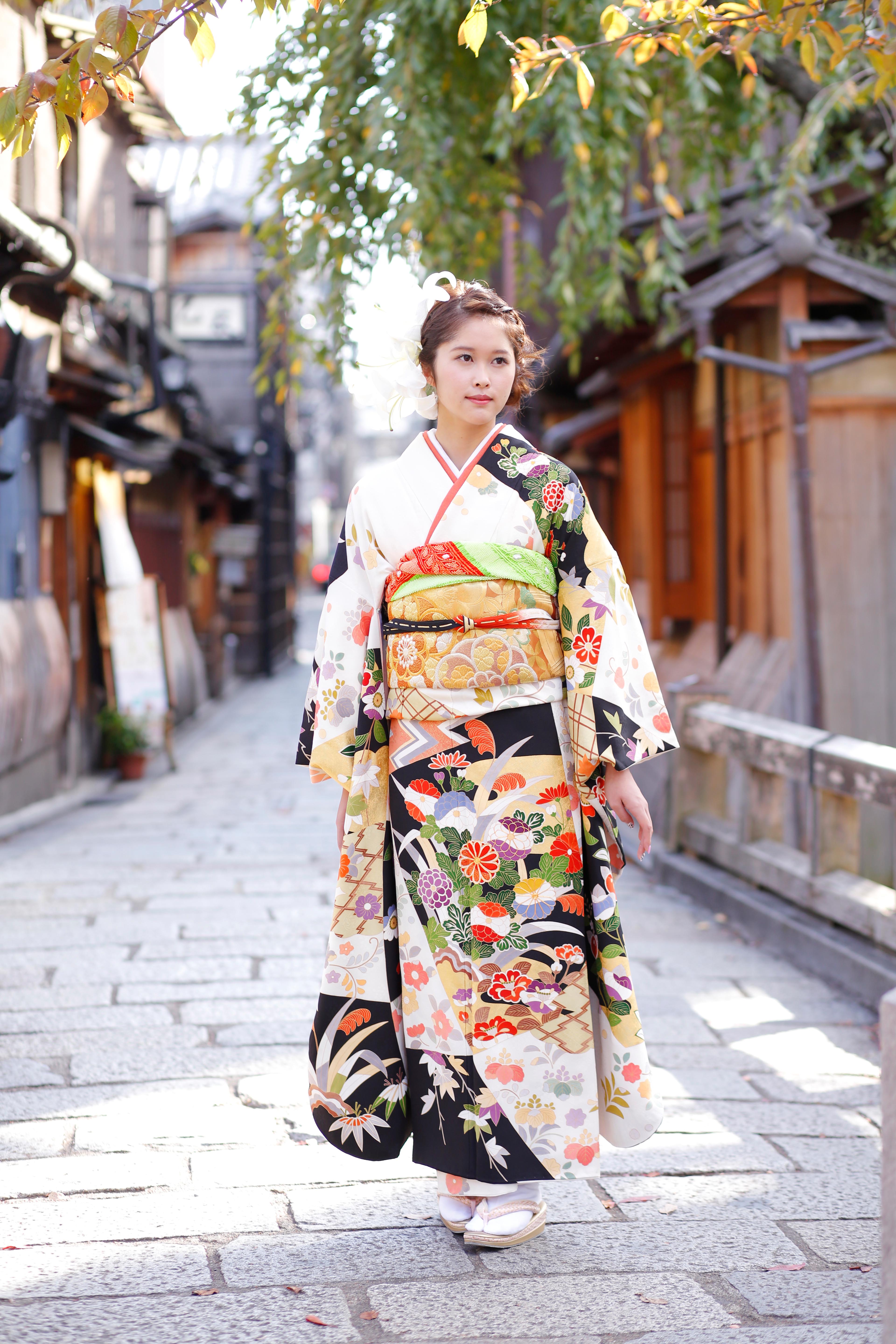 卒業式・成人式記念　着物でポートレート撮影