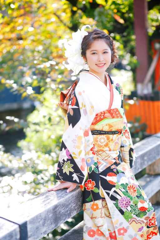 卒業式・成人式記念　着物でポートレート撮影