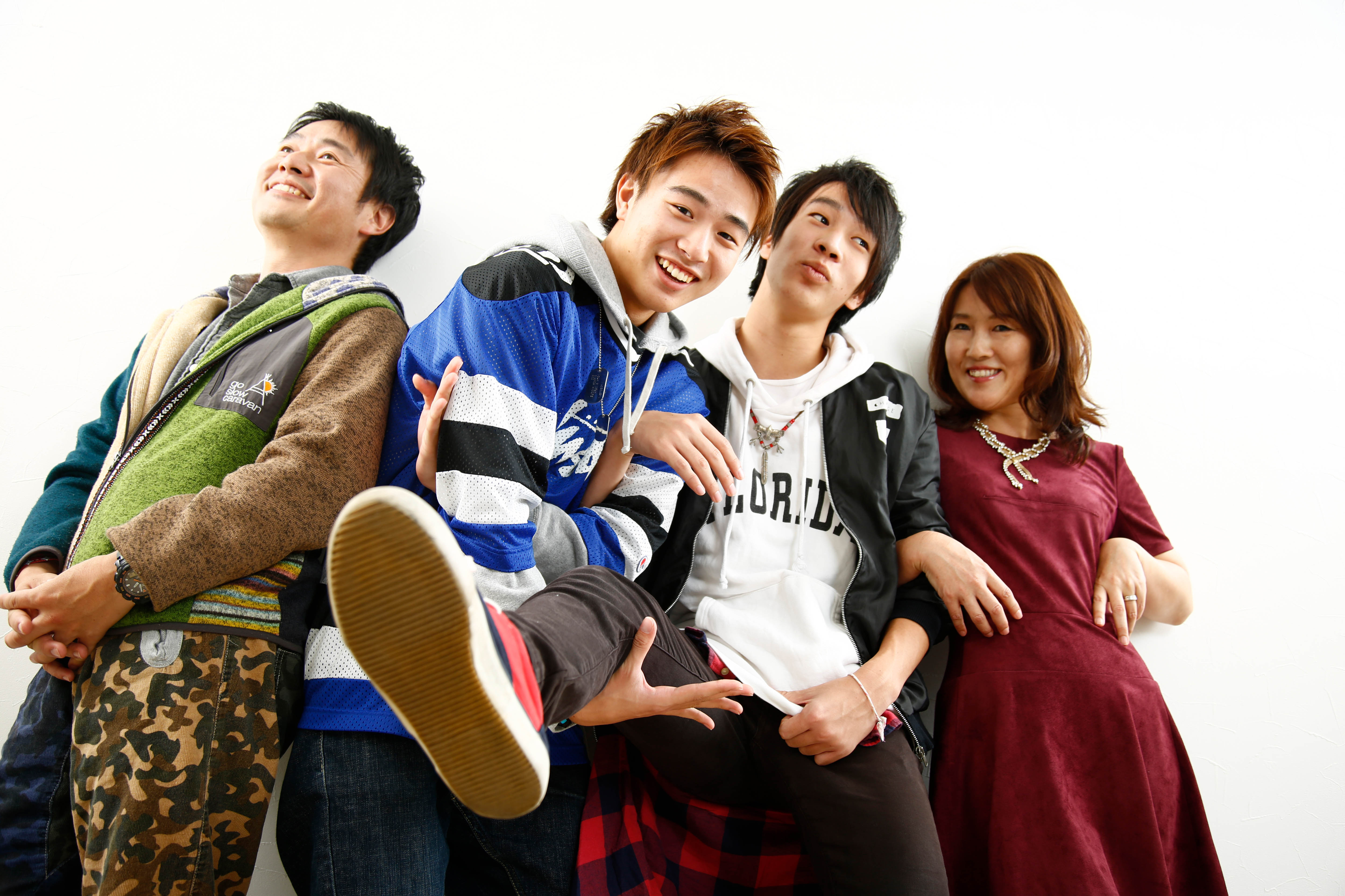 ファミリーフォト　家族で記念に写真撮影