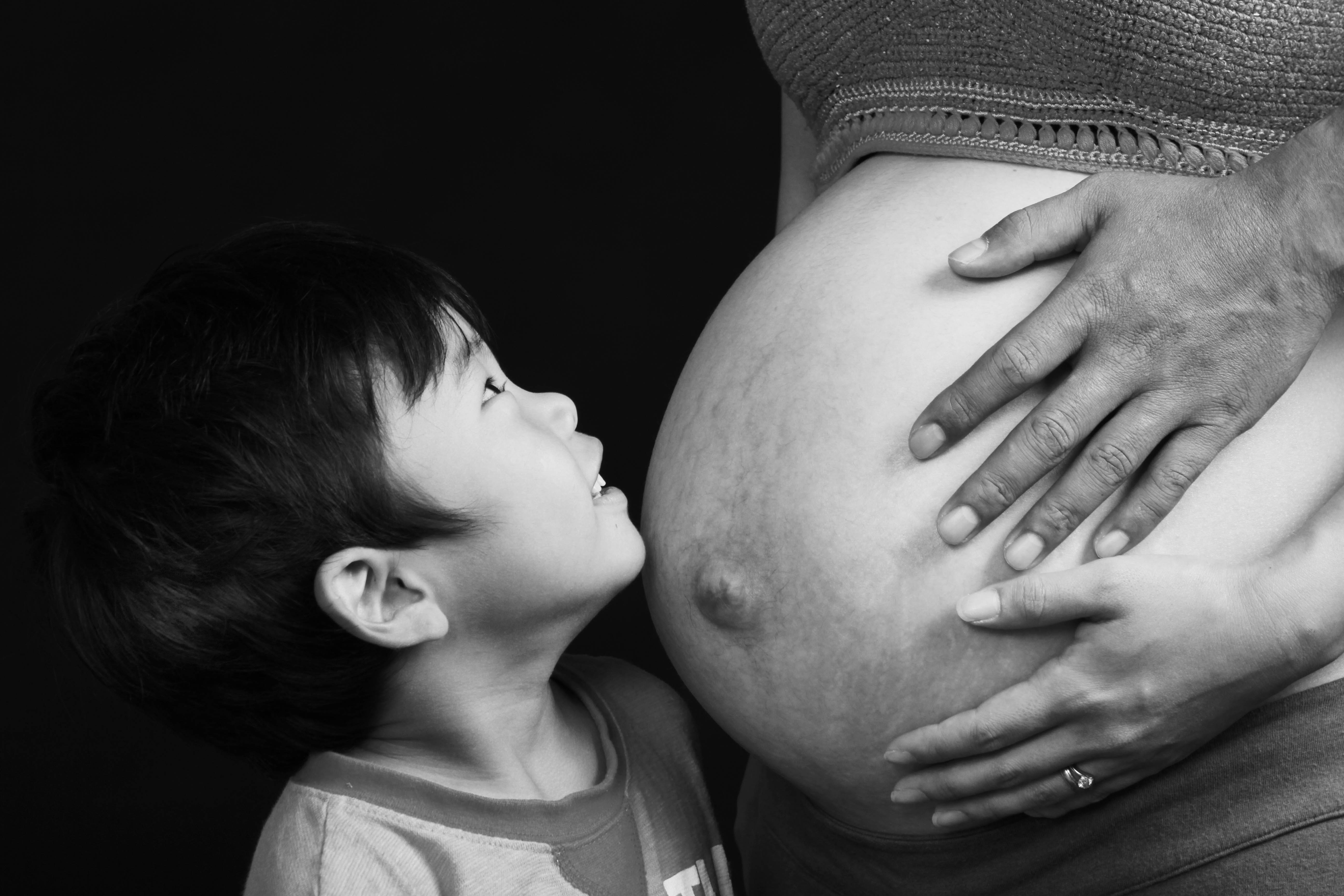 マタニティフォト　子どもと