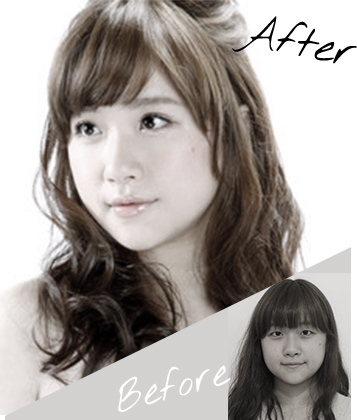 メイクで変身体験 BeforeAfter