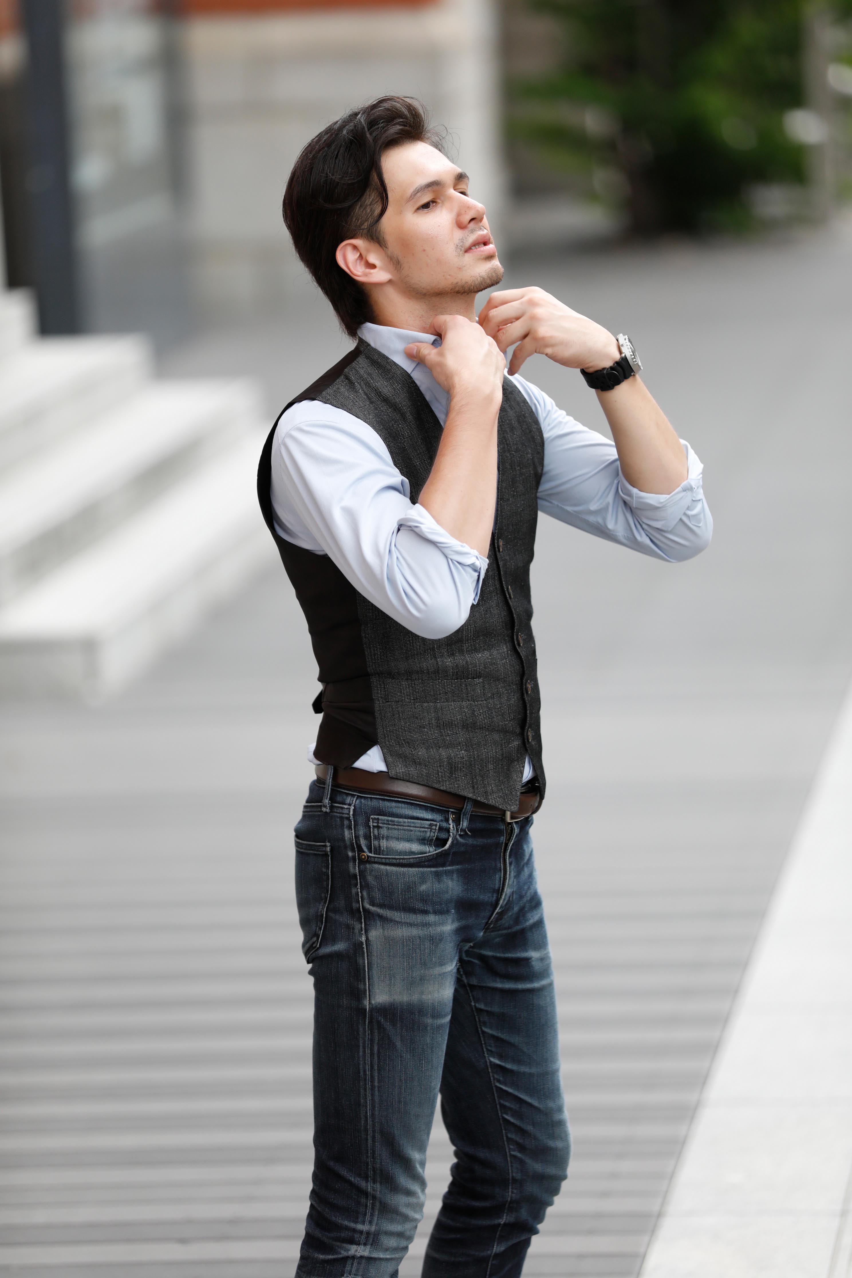 メンズON・OFF　男性ポートレート撮影　ロケフォト