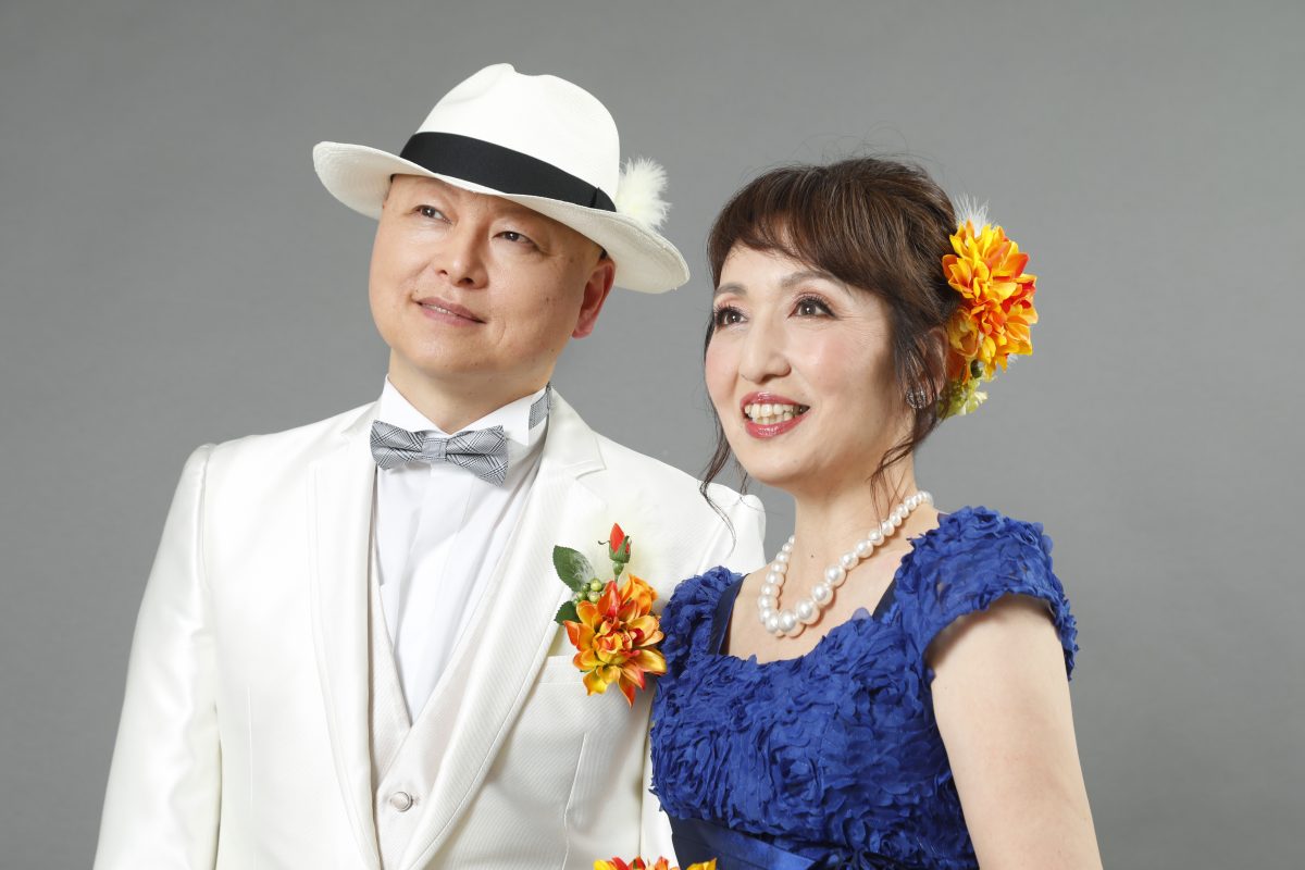 仲良し夫婦のブライダル写真撮影